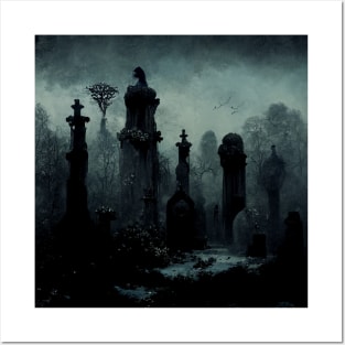 Haunted graveyard Posters and Art